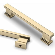 Brushed Brass Cabinet Handles 5 Inch 10 Pack