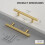 Gold Cabinet Handles Brushed Brass 3" 10-Pack 3