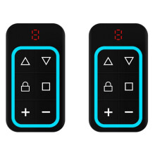 2X Télécommande de Porte de Garage Multifréquence 8 Canaux 270-868 MHz RF Copie Télécommande Identification Automatique de la Fréquence Bleu