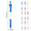 10 τεμάχια πτυσσόμενα στυλό gel roller, ποικιλία χρωμάτων, σχέδιο κορδέλας για την 3