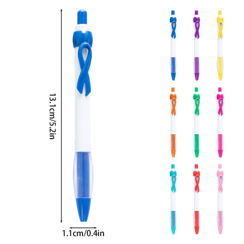 10 τεμάχια πτυσσόμενα στυλό gel roller, ποικιλία χρωμάτων, σχέδιο κορδέλας για την 2