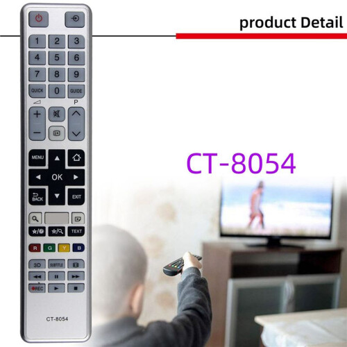 2X CT-8054 Remote Control Replaced Controller for  TV CT8054 55S3653DB 1