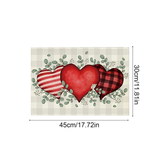 Sets de table en polyester pour la Saint-Valentin, 45 x 30 cm 2