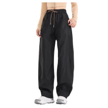Waterdichte winddichte cargobroek voor dames – elastische tailleband met trekkoord, ruime elastische cargozakken, maten S-3XL, voor wandelen en