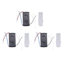 3X Universele Plafondventilator Afstandsbedieningsset 40W 6-Snelheden Timingfunctie Vervangende Afstandsbediening voor Plafondventilatoren en