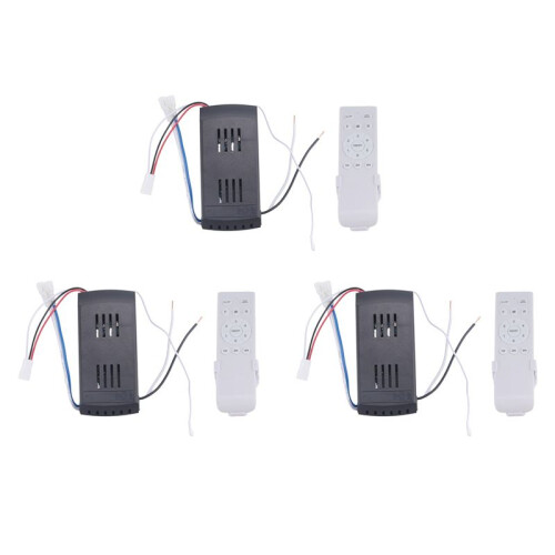 3X Universal Ceiling Fan Remote Control Kit 40W 6-Speed Timing Function Replacement Remote for  Ceiling Fans & Lights