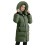 Damen-Steppjacke in Armeegrün, lang, winddicht 5