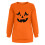 Damen-Sweatshirt mit langen Ärmeln, Kürbisgesicht-Print, lässiges Pullover-Top, Bluse 4