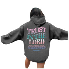 Damen-Hoodies mit christlichem Grafikprint, Herbstmode, Buchstabenprint, Langarm-Pullover-Sweatshirt mit Bibelvers, religiöses, lockeres Oberteil