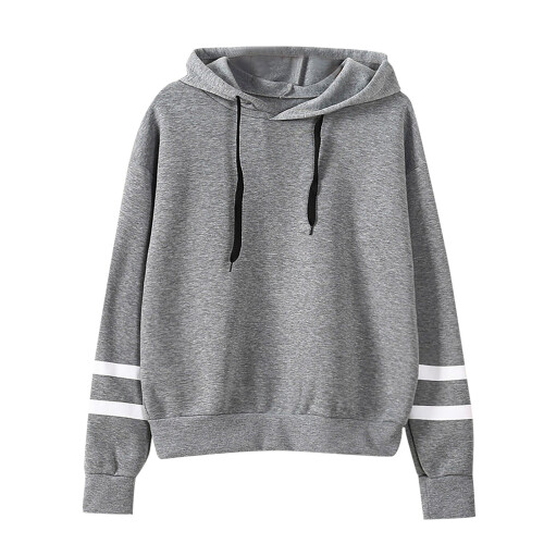 Damen-Kapuzenpullover, lässig, locker, langärmelig, einfarbig