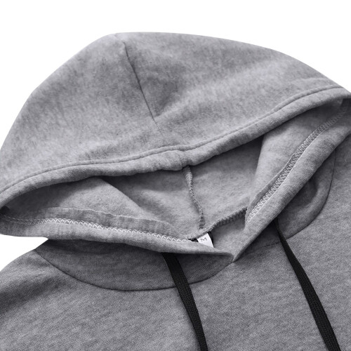 Damen-Kapuzenpullover, lässig, locker, langärmelig, einfarbig 1