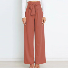 lulshou Damen-Hose mit weitem Bein, einfarbige, hochtaillierte, locker sitzende Hose mit weitem Bein und Taschen, vielseitige Arbeitshose