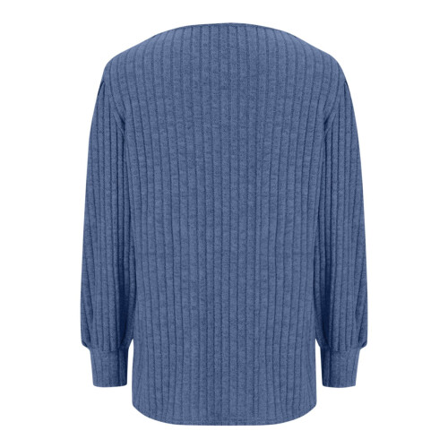 Lenago Oversized Πουλόβερ για Γυναίκες Μεγάλα Μεγέθη Μοντέρνα Μπλούζα με Μακρυμάνικο 2