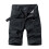 Short cargo décontracté pour homme, uni, multipoches 1