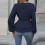 Dame elegant blazer slim fit v-hals langermet 7