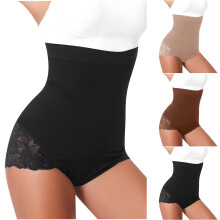 Bragas moldeadoras de moda con control de abdomen, cintura alta, efecto levantamiento de glúteos, sexys, que esculpen los glúteos, color marrón.