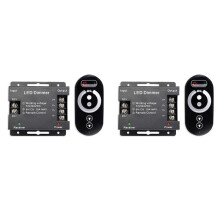 2X 18A LED Monochrome Controller Dimmer 12V 24V with RF Wireless Touch Remote Control for Single Color Light Bar