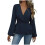 Blazer feminino elegante, corte slim, decote em V e mangas compridas. 1