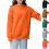 Oversized Damen-Hoodie, einfarbig, mit Tasche 1