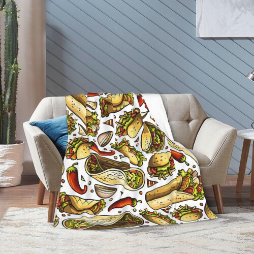 Taco-madtæppe – blødt flannel-tæppe 1