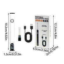 USB Soldering Iron with LED Display, Adjustable Temp, 510 Connector Compatible, Portable USB-C Pen for DIY & Repairs