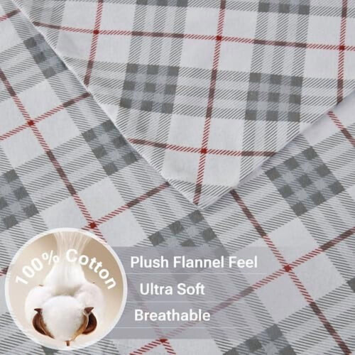 Σεντόνι True North από Cozy Flannel Warm 100% βαμβακερό - Σετ κλινοσκεπασμάτων με σχέδια ζώων 2