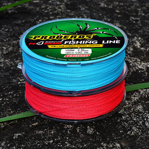 Fir de pescuit împletit din PE cu 4 fire, 100 m, 30 lb 1