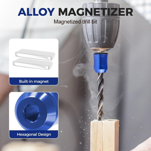 Magnetisk skrutrekkerbitsring universal magnetiserer 3 deler 1