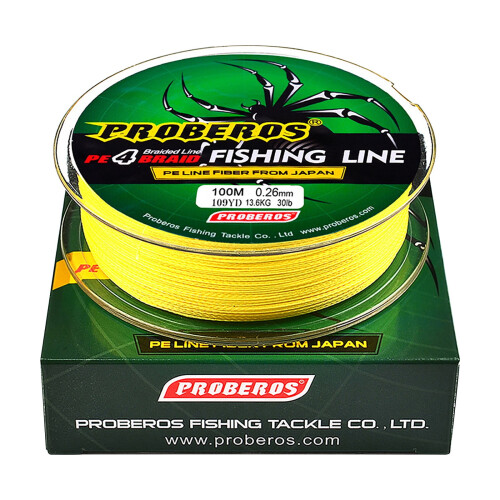 Fir de pescuit împletit din PE cu 4 fire, 100 m, 30 lb 2