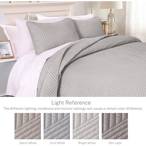 Ultraschall-Steppdecken-Set mit geometrischem Muster, Queen-Size 2