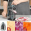 Râpe à fromage rotative – Acier inoxydable, 3 lames, bleue 3