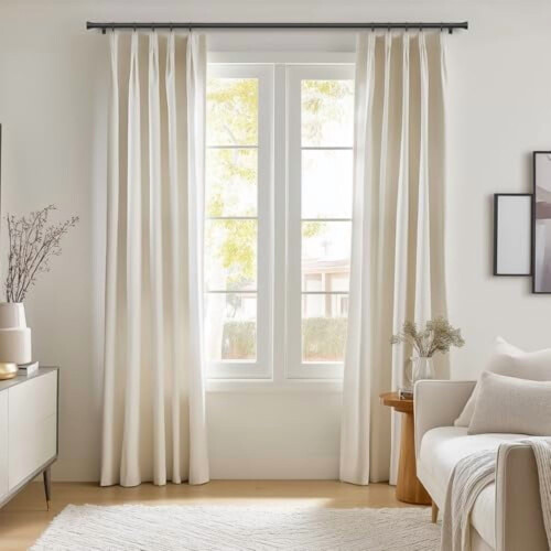 Bară de perdea metalică reglabilă, rezistentă, 40-223 cm 1