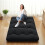 futon japonais pliable noir, format queen size 1