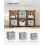 6-Cube Modular Storage Organizer, Stackable Plastic Shelves (14.6"x13"x13"), with Feet & Mallet, Rustic Brown, ULPC206A01 5