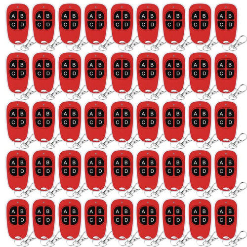 433Mhz Wireless Remote Control Copy Code Remote Control 4 Channel Electric Door Garage Door Car Key 50 Pcs