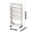 5 Tier Rolling Utility Cart Multi-Functional Movable Storage Book Shelves with Lockable Casters for Study Office Kitchen Classroom 3