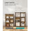 6-Cube Modular Storage Organizer, Stackable Plastic Shelves (14.6"x13"x13"), with Feet & Mallet, Rustic Brown, ULPC206A01 3