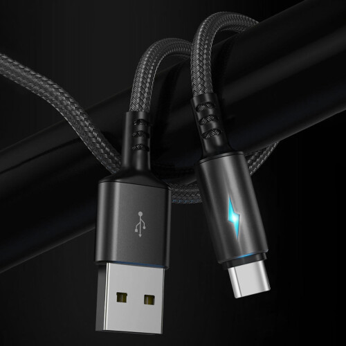 Cábla Braidithe Aistrithe Sonraí Muirearaithe Thapa 5A Micrea USB Cineál-C le haghaidh Android 2