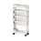 5 Tier Rolling Utility Cart Multi-Functional Movable Storage Book Shelves with Lockable Casters for Study Office Kitchen Classroom 2