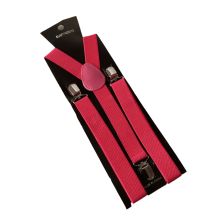 GASTROPOD Suspenders for Men Elastic Men's Suspenders Adjustable Length Mens Suspenders 2.5cmx100cm,Rose Red