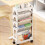 5 Tier Rolling Utility Cart Multi-Functional Movable Storage Book Shelves with Lockable Casters for Study Office Kitchen Classroom 4