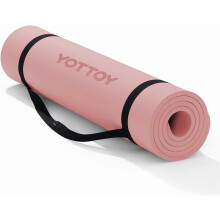 Extra Thick 1/2" TPE Yoga Mat, Non-Slip for Yoga, Pilates, Fitness & Barefoot Workouts – Includes Strap