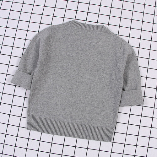 Todder Kid Little Boy Girl Solid Color Basic Pullover Knit Sweater 1