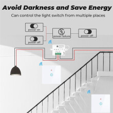 Home Touch Light Electrical 433Mhz Remote Control Wall Panel Button Receiver Led Lamp Controller