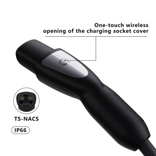 TS-NACS Socket EV Charger Plug Adapter One-Touch Wireless Open van Oplaaddeksel voor Model 3 XYS 50A 2