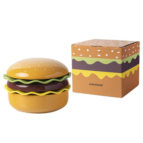 Originality Ceramic Tableware Gifts Household Dinner Tray Sum Tray Hamburger Tableware 1