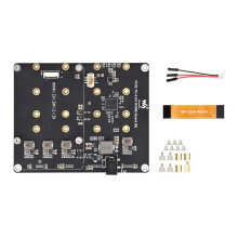 Waveshare PCle to 4-Channel M.2 Adapter Board with Power Supply for Raspberry Pi5 Support NVMe Hard Drives with LEDIndicator(EU)