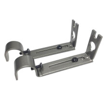 3.9-5.3inch Adjustable Metal Curtain Rod Bracket Drapery Pole Holder Support - Grey