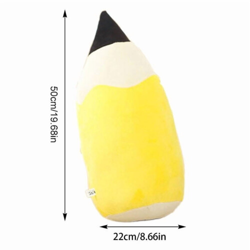 Potloodvormig pluche kussen 50 cm lichtroze 1