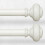 Antikk hvit justerbar gardinstang 1" diameter 1